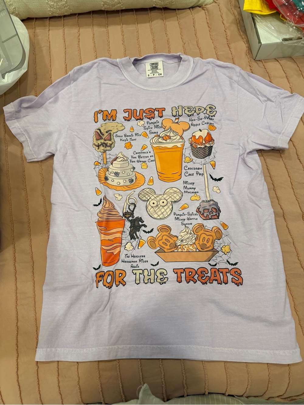 I'm Just Here for the Disney Treats Women’s Graphic Tee - Light Lavender